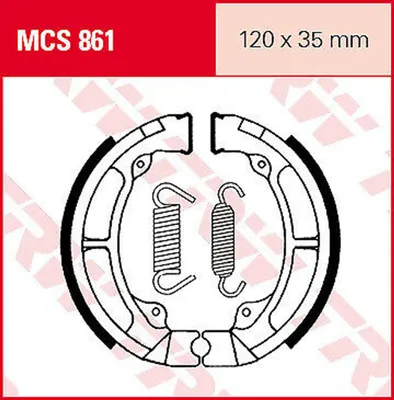 Produktbild von TRW Bremsbackensatz MCS861 KLR250 KL250D