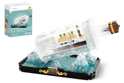 Image de Kit de construction miniature du Titanic, en plastique, 918 pièces, présenté dans une boîte de 14x18x8 cm