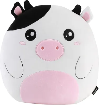 Produktbild von I-TOTAL ® - Dekokissen für Kinder/Wohnzimmer, Flauschiges Stoffkissen in Form Kuh