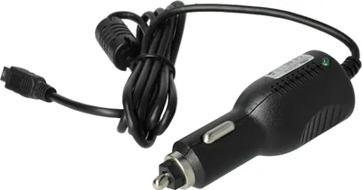 Produktbild von vhbw Autoladekabel Mini-USB 12V Zigarettenanzünder Adapter 2.0 A für GPS, Mp3-Player, Navi, integrierte TMC Antenne Schwarz 12,6 cm