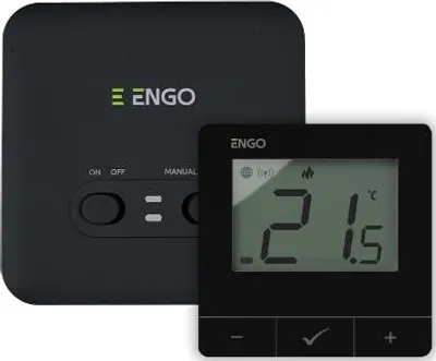 Produktbild von ENGO CONTROLS | WLAN-Temperaturregler E20I-B – Schwarz – Smart-Steuerung – Programmierbar & kabellos