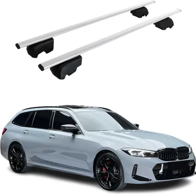 Immagine prodotto di Barre trasversali per tetto per BMW Serie 3 G21 Station Wagon 2019-2024, colore Ferro Argento