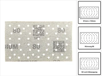 Produktbild von Mirka IRIDIUM Schleifstreifen Grip 81x133mm K80, 100 Stk. ( 246B109980 )