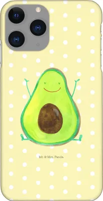 Produktbild von Mr. & Mrs. Panda Iphone 11 Pro Handyhülle Avocado Glücklich - Gelb Pastell - Geschenk, Frucht, Handy Case, Chaos, Premium Kunststoff, Freude
