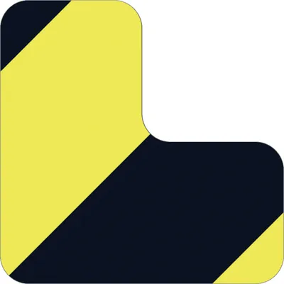 Produktbild von Stellplatzmarker WT-5210, L-Stück, Polyester, Gelb/Schwarz, 100x100 mm,25 St./VE