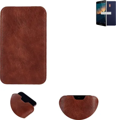 Produktbild von K-S-Trade Schutzhülle Handyhülle kompatibel mit Nokia 2.1 Handytasche Kunstleder Sleeve in braun