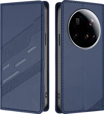 Produktbild von Hülle für Xiaomi 15 Ultra, Kunstleder Brieftaschen Handyhülle mit Kartenfach und Standfunktion Blau