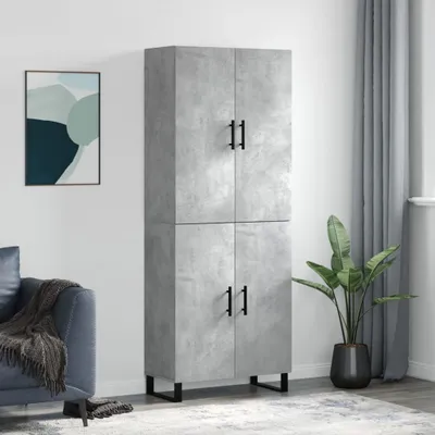 Produktbild von Highboard Betongrau 69,5x34x180 cm Holzwerkstoff