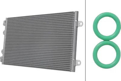 Produktbild von Kondensator Klimaanlage ohne Trockner HELLA passend für u.a. FIAT PUNTO