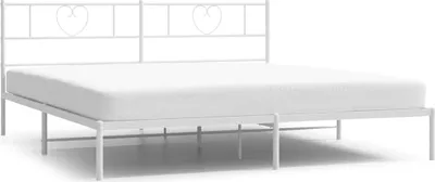 Immagine prodotto di vidaXL Struttura letto con testiera in metallo bianco 183x213 cm