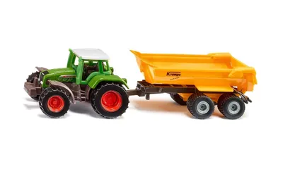 Image de Tracteur SIKU 16 Fendt avec benne Krampe 1605