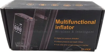 Produktbild von U-VKK Elektrische Luftpumpe Akku Luftpumpe 5200mAh 150PSI Wiederaufladbare Tragbarer Luftkompressor LCD Display Mobiler Mehrzweckkompressor Fahrräder Motorrad Bälle Schwimmringe