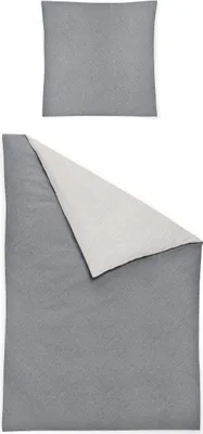Produktbild von Irisette Fein-Biber Bettwäsche-Garnitur Koala 8487 Farbe grau-11 Größe 155x220 + 80x80 cm
