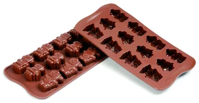 Produktbild von silikomart | SCG18 Silikonform für Pralinen ROBOCHOC, Antihaft, 12 Pralinen, 3 F