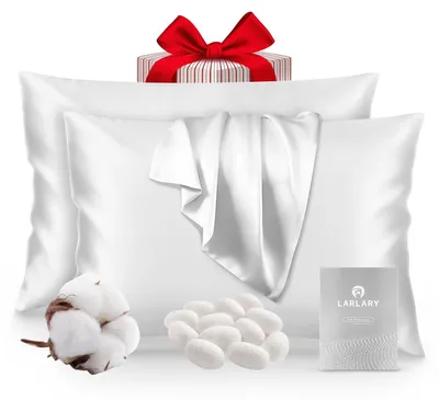 Immagine prodotto di Cuscino in seta e cotone, 50x75 cm, set da 2, ipoallergenico per la pelle