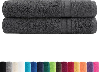 Produktbild von vidaXL Premium Handtücher SOLUND 2 Stk. Anthrazit 100x200 cm 600 g/m²