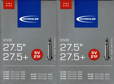 Produktbild von 2x Schwalbe SV 21 F 27,5 Zoll Freeride 27.5+ MTB Fahrradschlauch 27,5 Plus SV21F