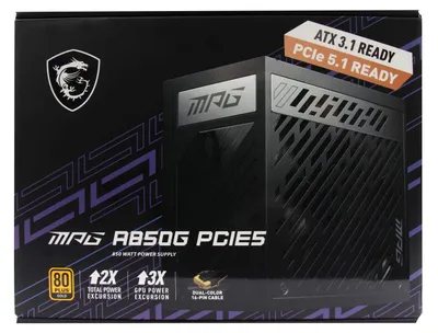 Produktbild von MSI MPG A850G PCIE5 Netzteil 850 W 24-pin ATX ATX Schwarz