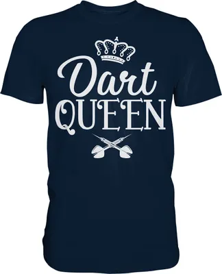 Produktbild von Dart Queen Frau Dartspielerin Darts T-Shirt – Navy / 4XL