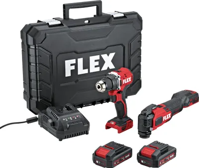 Produktbild von Flex Akku-Bohrschrauber DD 2G 18.0-EC LD + Akku-Multitool MT 18.0-EC + 2 Akkus
