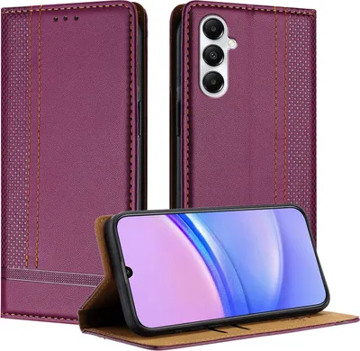 Obrázek produktu pro Pouzdro pro Samsung Galaxy A05S kožené flipové pouzdro s funkcí stojánku Fialová