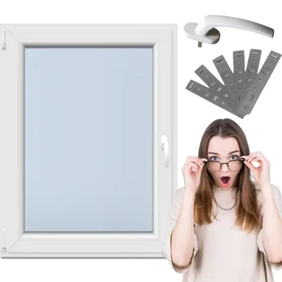 Zdjęcie produktu dla Okno PCV Plastikowe Typowe 2 Szybowe Białe 865 x 1135 NA MAGAZYNIE