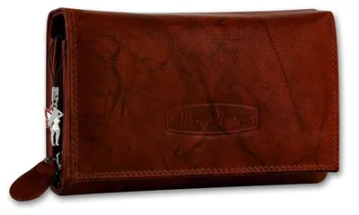 Produktbild von Money Maker Echtleder Damen Kellnerbörse braun RFID Schutz OPJ704N