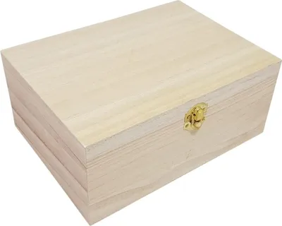 Produktbild von Hobbygroep Holz Aufbewahrungsbox mit Klappdeckel 23x16,9x10 cm