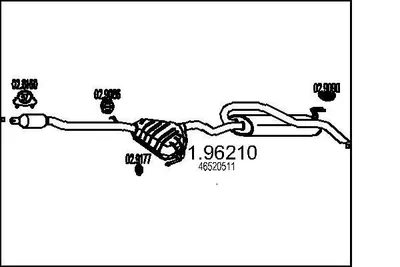 Produktbild von MTS 01.96210 Endschalldämpfer für FIAT BRAVO I (182) Auspuff