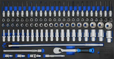 Produktbild von SW-Stahl Werkstattwagensortiment, Steckschlüssel 1/2“, mit Ratsche, 95-teilig Z3011-12