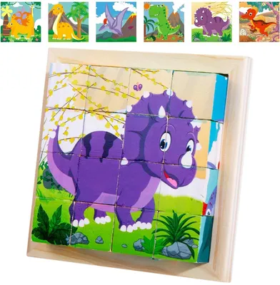 Produktbild von Montessori Holz 3D Puzzle – 16-teilig – Lernspielzeug für Kinder ab 3 Jahren
