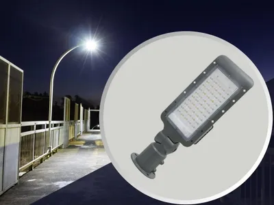 Image de NEDES, luminaire de rue LED avec capteur, 50W / 4000K - LSL322HS
