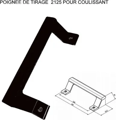 Produktbild von Ziehgriff ALMA für Schiebefenster - Ral 9005 Schwarz - 2125-9005
