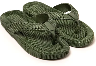 Produktbild von BRASILERAS Herren Zehensandalen mit rutschfester Sohle bequem schuhe für strand/schwimmbad/stadt militärgrün 40 EU - UBSADO