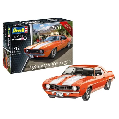 Produktbild von Revell Fahrzeug-Modellbausatz 69 Camaro Z/28, Auto, 168 Teile, 1:12, 07727