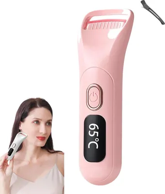 Produktbild von Elektrische Wimpernzange, beheizbar mit LED-Temperaturanzeige, 3 Stufen, Dual-Bogen Design, Type-C wiederaufladbar, automatische Abschaltung