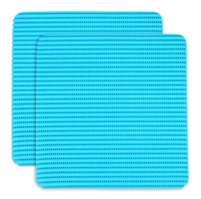 Produktbild von 2x ABTROPFMATTE 32x32cm Gläsermatte Gläserabtropfmatte Antirutschmatte Trockenmatte Matte Geschirr 46 (Türkis)