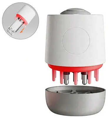 Produktbild von LED Rotlicht Kopfhaut Massagegerät – Hochfrequenz Vibration mit abnehmbarem Behälter | Für Haarpflegeflüssigkeit