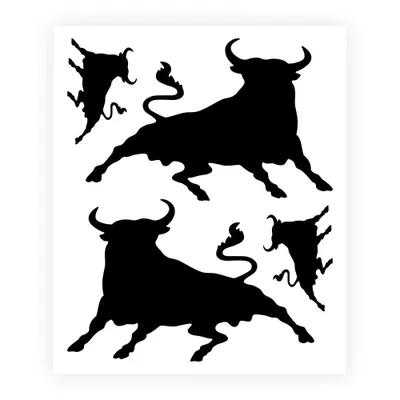 Produktbild von Sticker Aufkleber Bulle Schwarz 14 x 16 cm