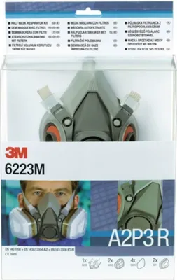 Produktbild von 3M Zestaw półmasek dla malarzy A2P3R - 9 sztuk / Ochrona przed gazami, oparami i cząstkami stałymi