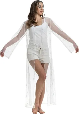 Produktbild von Mesh Jacke Sommer Festival lang weiß