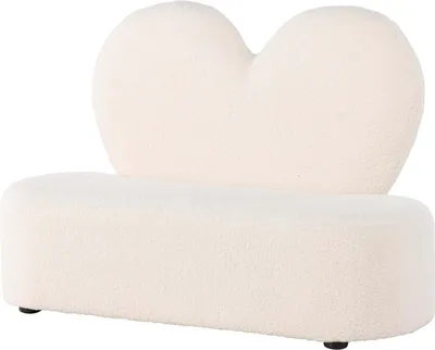Produktbild von FURNLUX Kinderzimmersofa Kinder Beige Und Schwarz 99cm / Hauptfarbe: Beige / Abmessungen: 99 x 36 x 65 cm