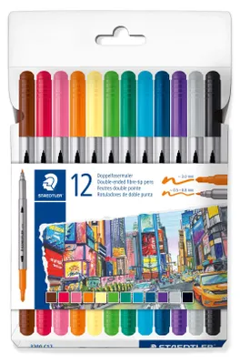 Obrázok produktu pre STAEDTLER® 3200 C12 fixky s hrotom D, 12 ks