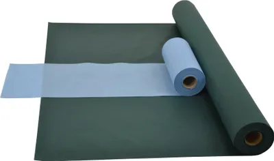 Produktbild von Sensalux Kombi-Set 1 Tischdeckenrolle 1,5m x 25m grün + Tischläufer 30cm hellblau