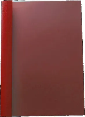 Produktbild von Bindemappen, Noblessestruktur, VE= 100 St., glasklar, weinrot 19 mm