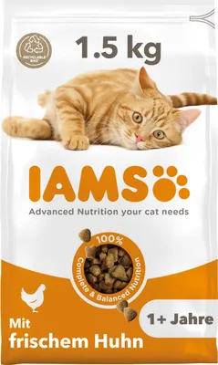 Produktbild von IAMS Trockenfutter mit Huhn für Katzen im Alter von 1-6 Jahren, 1,5 kg