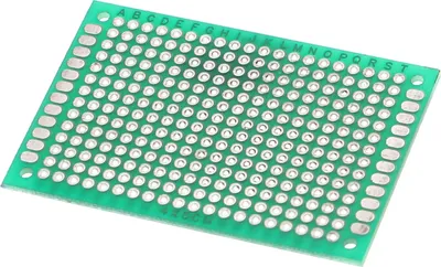 Produktbild von Doppelseitige PCB Leiterplatte (grün) - 40 x 60mm Rastermaß 2.54 mm