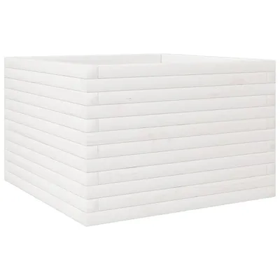 Obrázek produktu pro vidaXL květináč bílý 70x70x45,5 cm z masivního borovicového dřeva