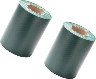 Produktbild von Clanmacy Sichtschutzstreifen PVC Windschutzstreifen Doppelstabmatten 100m Grün