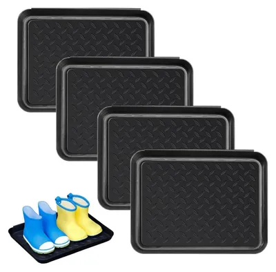 Produktbild von Schuhabtropfschale 4er Set 35 x 27 x 3 cm Abtropfmatte